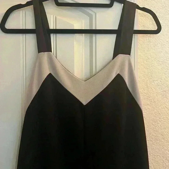 Zara black and tan women’s adorable jumpsuit, wide leg, cropped, size Medium - Picture 3 of 8